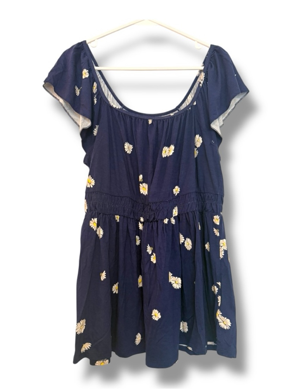 torrid Navy Blue Daisy Print babydoll Top